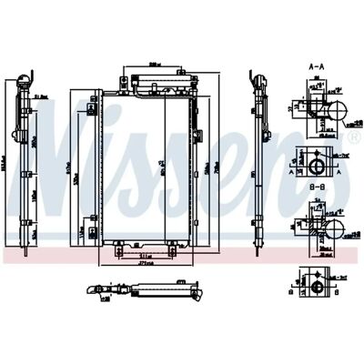 NISSENS 940833 Aluminium kondensator til Hyundai Kona SUV, Kia Niro - Kondensator NISSENS 940833 Aluminium kondensator til Hyundai Kona SUV, Kia Niro - Kondensator