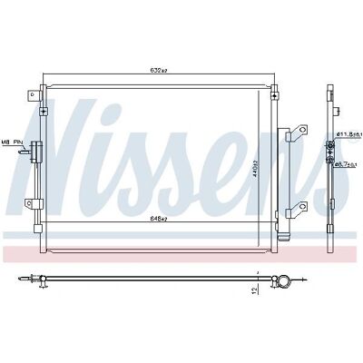 NISSENS 940934 Aluminium Airco Condenser - 648mm R134a/R1234yf NISSENS 940934 Aluminium Airco Condenser - 648mm R134a/R1234yf