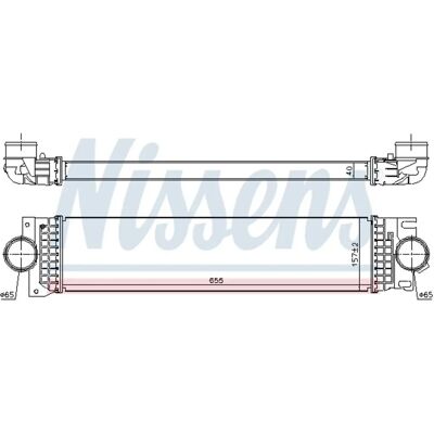 NISSENS Μοντέλο 961235 Intercooler - Ψυγόμενο με αέρα NISSENS Μοντέλο 961235 Intercooler - Ψυγόμενο με αέρα