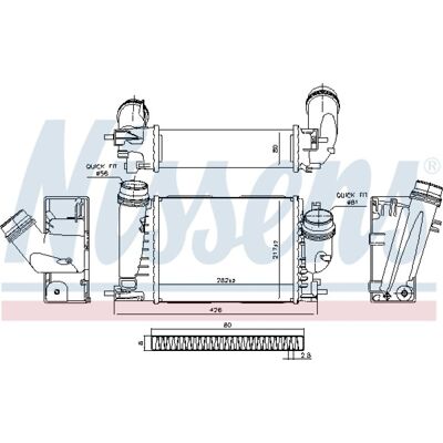 NISSENS 961289 Intercooler - Luft Vand, Renault: Espace 5, Talisman, Scenic IV NISSENS 961289 Intercooler - Luft Vand, Renault: Espace 5, Talisman, Scenic IV