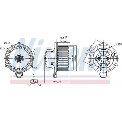 NISSENS 87510 - Indendørs ventilator NISSENS 87510 - Indendørs ventilator