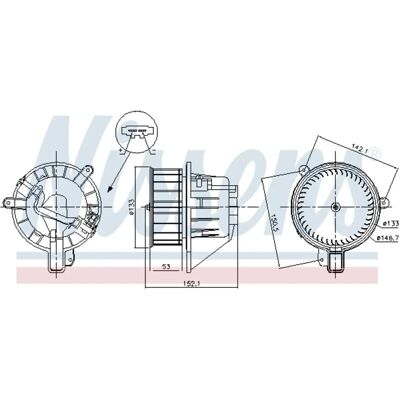 NISSENS 87546 Air Blower - Heating Fan for VW Polo VI, Seat Ibiza, Arona NISSENS 87546 Air Blower - Heating Fan for VW Polo VI, Seat Ibiza, Arona