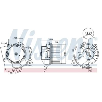 NISSENS 87574 Luftheizer Gebläse - Ohne Regler NISSENS 87574 Luftheizer Gebläse - Ohne Regler