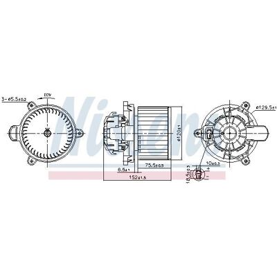 NISSENS 87625 - Belső Ventilátor NISSENS 87625 - Belső Ventilátor
