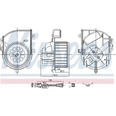 NISSENS 87651 Air Heater Blower - Air Heater Blower for Citroën, Peugeot, Fiat NISSENS 87651 Air Heater Blower - Air Heater Blower for Citroën, Peugeot, Fiat