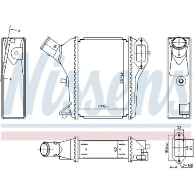 Intercooler NISSENS 961423 - Aria-Aria, Acqua-Aria, senza valvola EGR Intercooler NISSENS 961423 - Aria-Aria, Acqua-Aria, senza valvola EGR