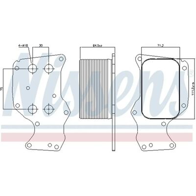 NISSENS 90851 Υγρός ψυγείο λαδιού - BMW NISSENS 90851 Υγρός ψυγείο λαδιού - BMW