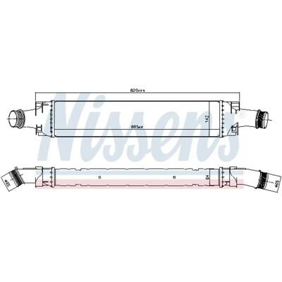 Nissens Intercooler - 665mm, 142mm, 64mm - für Audi VW Nissens Intercooler - 665mm, 142mm, 64mm - für Audi VW