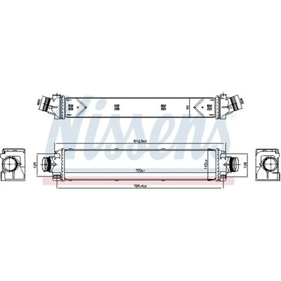 NISSENS 961467 Intercooler - Ilma/Ilma, Vesi/Ilma, Audi A4 B9, A6 C8 NISSENS 961467 Intercooler - Ilma/Ilma, Vesi/Ilma, Audi A4 B9, A6 C8