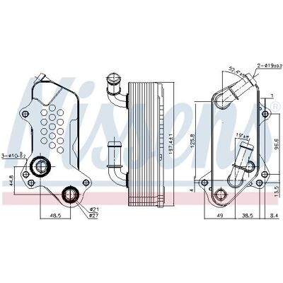 NISSENS 91126 Ψυκτης λαδιού - Νερό, αλουμίνιο, Saab 9-3, Opel Signum NISSENS 91126 Ψυκτης λαδιού - Νερό, αλουμίνιο, Saab 9-3, Opel Signum