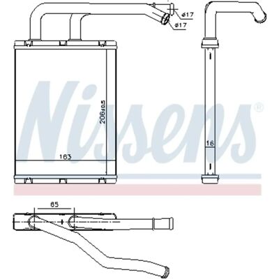 NISSENS 707176 Aluminium Radiator med rør NISSENS 707176 Aluminium Radiator med rør