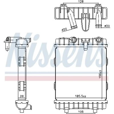 NISSENS 606641 Aluminium Radiator - Kølesystem NISSENS 606641 Aluminium Radiator - Kølesystem