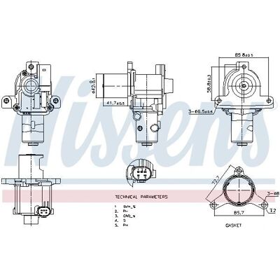 NISSENS 98183 Ηλεκτρική βαλβίδα EGR με αισθητήρα - EGR NISSENS 98183 Ηλεκτρική βαλβίδα EGR με αισθητήρα - EGR