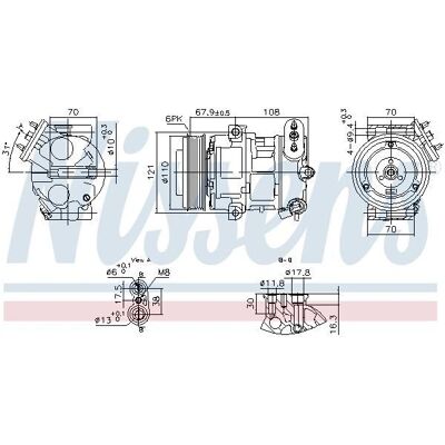 NISSENS 890663 - Klimakompressor NISSENS 890663 - Klimakompressor