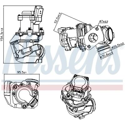 Nissens 98188 EGR Valve - Automotive Part Nissens 98188 EGR Valve - Automotive Part