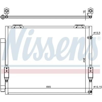 NISSENS 941151 Aluminium Koelcondensor - Met Droger NISSENS 941151 Aluminium Koelcondensor - Met Droger