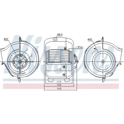 Nissens 87768 Interiørblæser - Interiørblæser Nissens 87768 Interiørblæser - Interiørblæser