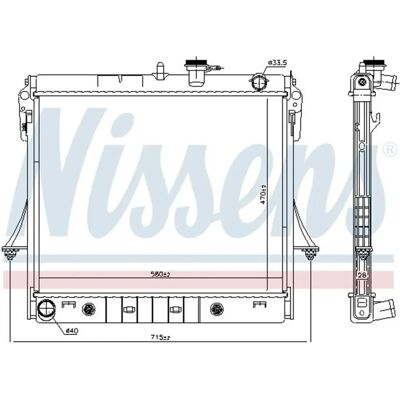 NISSENS HUMMER H3 SUV Kühler - Motor Kühlung Aluminium NISSENS HUMMER H3 SUV Kühler - Motor Kühlung Aluminium