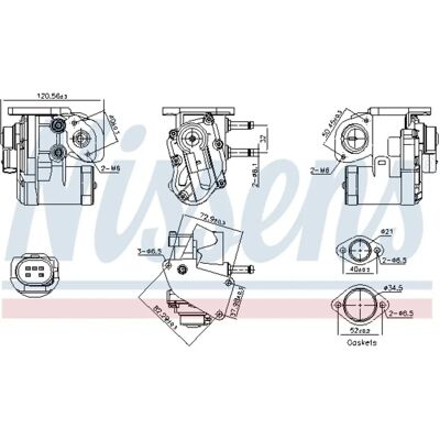 NISSENS 98236 EGR-venttiili - EGR-venttiili VW:lle, Audille, Skodalle NISSENS 98236 EGR-venttiili - EGR-venttiili VW:lle, Audille, Skodalle