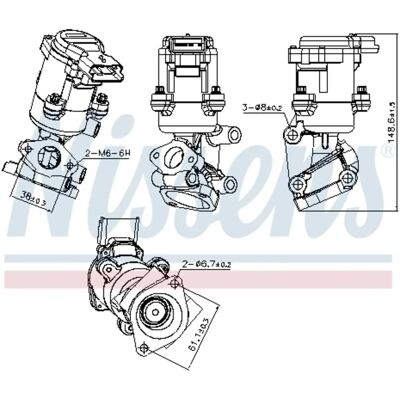 Nissens 98237 Valvola EGR - Controllo motore Nissens 98237 Valvola EGR - Controllo motore