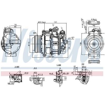 NISSENS 890749 - Ilmastointikompressori NISSENS 890749 - Ilmastointikompressori