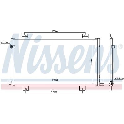 Nissens Honda Civic Aluminium-Kondensator - Mit Trockner Nissens Honda Civic Aluminium-Kondensator - Mit Trockner