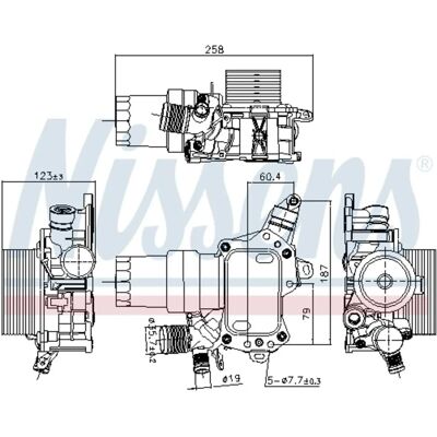 Raffreddatore olio NISSENS - Raffreddato ad acqua, Alluminio, Per Nissan Qashqai II Raffreddatore olio NISSENS - Raffreddato ad acqua, Alluminio, Per Nissan Qashqai II