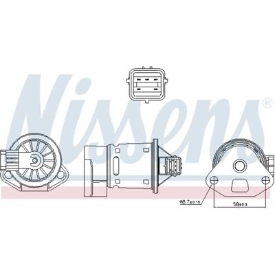 Nissens Model 98246 - EGR-ventiel voor Chevrolet Lacetti/Nubira Nissens Model 98246 - EGR-ventiel voor Chevrolet Lacetti/Nubira