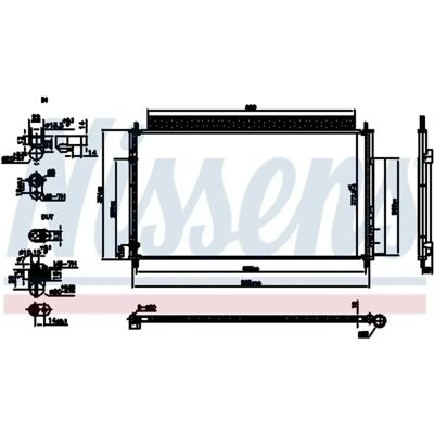 NISSENS 941188 Αλουμινένιος συμπυκνωτής με αποξηραντή - Συμπυκνωτής NISSENS 941188 Αλουμινένιος συμπυκνωτής με αποξηραντή - Συμπυκνωτής