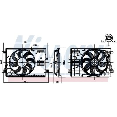 Nissens 428mm Lüfter Motorkühlung - Kühlung Nissens 428mm Lüfter Motorkühlung - Kühlung