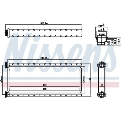 Nissens 707201 Aluminium Heizungsradiator - Heizung & Kühlung Nissens 707201 Aluminium Heizungsradiator - Heizung & Kühlung