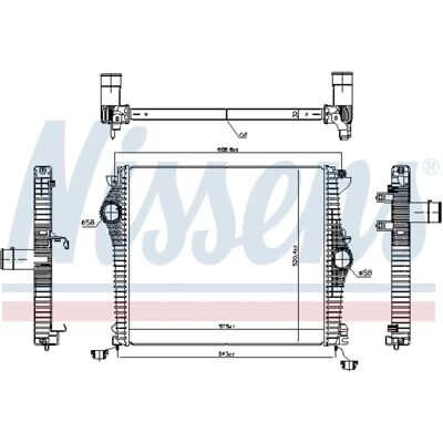 NISSENS 961532 Intercooler - Luft-til-luft & Vand-til-luft - Passer til Alfa Romeo Giulia NISSENS 961532 Intercooler - Luft-til-luft & Vand-til-luft - Passer til Alfa Romeo Giulia