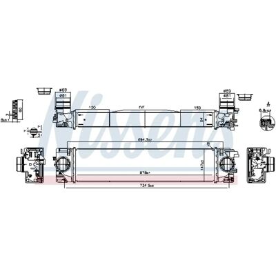 NISSENS 961541 Intercooler - Ilma-ilma, Volvo XC40 NISSENS 961541 Intercooler - Ilma-ilma, Volvo XC40