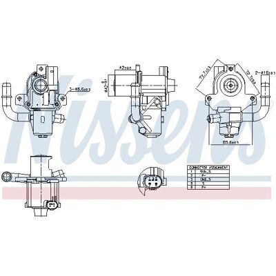 NISSENS 98264 - Elektrische EGR-Ventil für Renault, Dacia, Nissan - Ohne Bypass NISSENS 98264 - Elektrische EGR-Ventil für Renault, Dacia, Nissan - Ohne Bypass