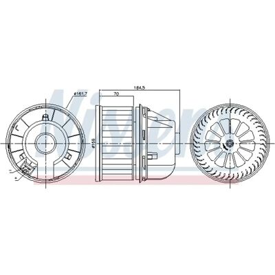 Nissens Innenraumgebläse 161mm - Fahrzeugtyp Nissens Innenraumgebläse 161mm - Fahrzeugtyp