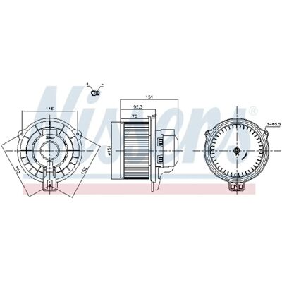 NISSENS 87821 Värmeblåsare - HVAC Komponent NISSENS 87821 Värmeblåsare - HVAC Komponent