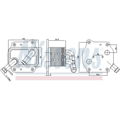 Nissens 91231 Ölkühler - Wassergekühlt Aluminium Nissens 91231 Ölkühler - Wassergekühlt Aluminium