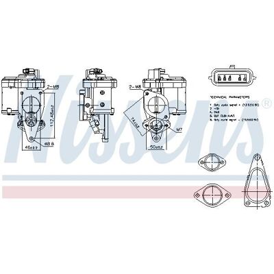 NISSENS 98272 EGR Ventiel - Elektrisch met Sensor NISSENS 98272 EGR Ventiel - Elektrisch met Sensor