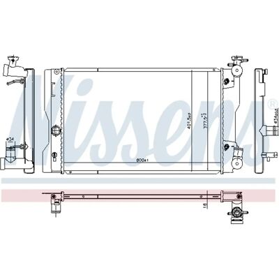 NISSENS 606788 Aluminium Koelradiator - Koelsysteem NISSENS 606788 Aluminium Koelradiator - Koelsysteem