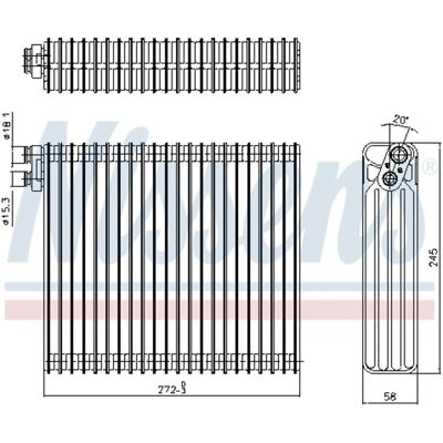 NISSENS R134a Aluminium Radiator Grille - Evaporator NISSENS R134a Aluminium Radiator Grille - Evaporator