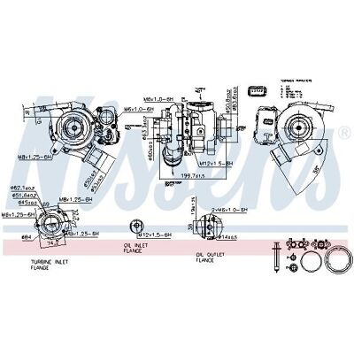 NISSENS Model 93432 Turbocharger - Water-cooled, Electric - Land Rover NISSENS Model 93432 Turbocharger - Water-cooled, Electric - Land Rover
