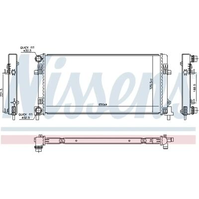 NISSENS 606809 Aluminium Radiator - A1 3/5 dører NISSENS 606809 Aluminium Radiator - A1 3/5 dører