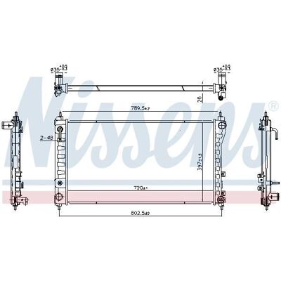 NISSENS 606831 Vesijäähdytin - Radiator NISSENS 606831 Vesijäähdytin - Radiator