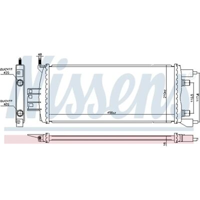 Radiateur Nissens 606840 - Système de refroidissement Radiateur Nissens 606840 - Système de refroidissement