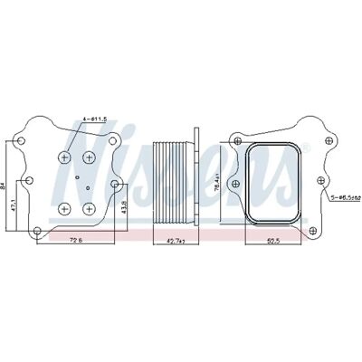 Nissens 91250 Wassergekühlter Öl Kühler - Motoröl Radiator Nissens 91250 Wassergekühlter Öl Kühler - Motoröl Radiator