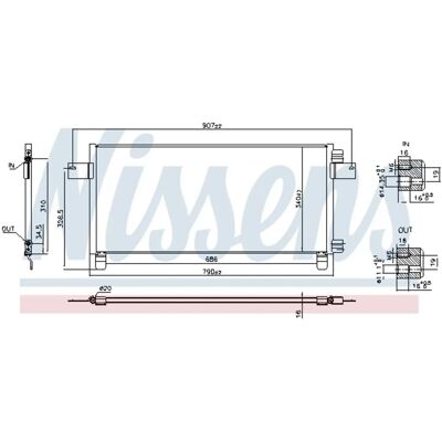 NISSENS 941259 Condensador de Ar Condicionado de Alumínio - First Fit NISSENS 941259 Condensador de Ar Condicionado de Alumínio - First Fit