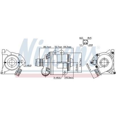 Nissens 13801020 Hliníková Elektrická Čerpadlo Chlazení pro BMW 1 Série E88 E82 E90 - Vodní Čerpadlo Nissens 13801020 Hliníková Elektrická Čerpadlo Chlazení pro BMW 1 Série E88 E82 E90 - Vodní Čerpadlo