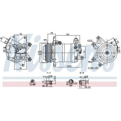 NISSENS 890913 Compressore A/C Denso - 177cc, 12V, R 134a NISSENS 890913 Compressore A/C Denso - 177cc, 12V, R 134a