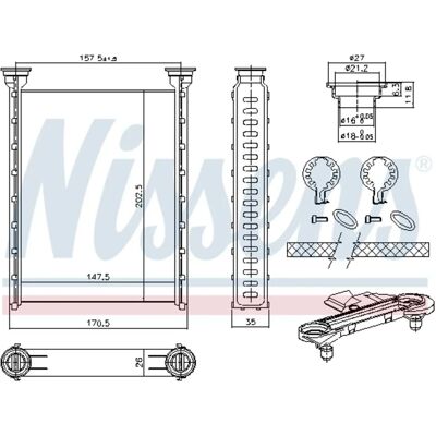 NISSENS 707214 Varmeradiator - Varmeapparater NISSENS 707214 Varmeradiator - Varmeapparater
