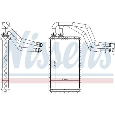 NISSENS 707215 Lämmitysjärjestelmän jäähdytin, jossa letku NISSENS 707215 Lämmitysjärjestelmän jäähdytin, jossa letku
